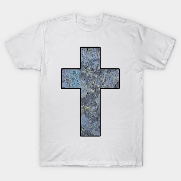 Blue Stone Cross T-Shirt by Faith Heritage